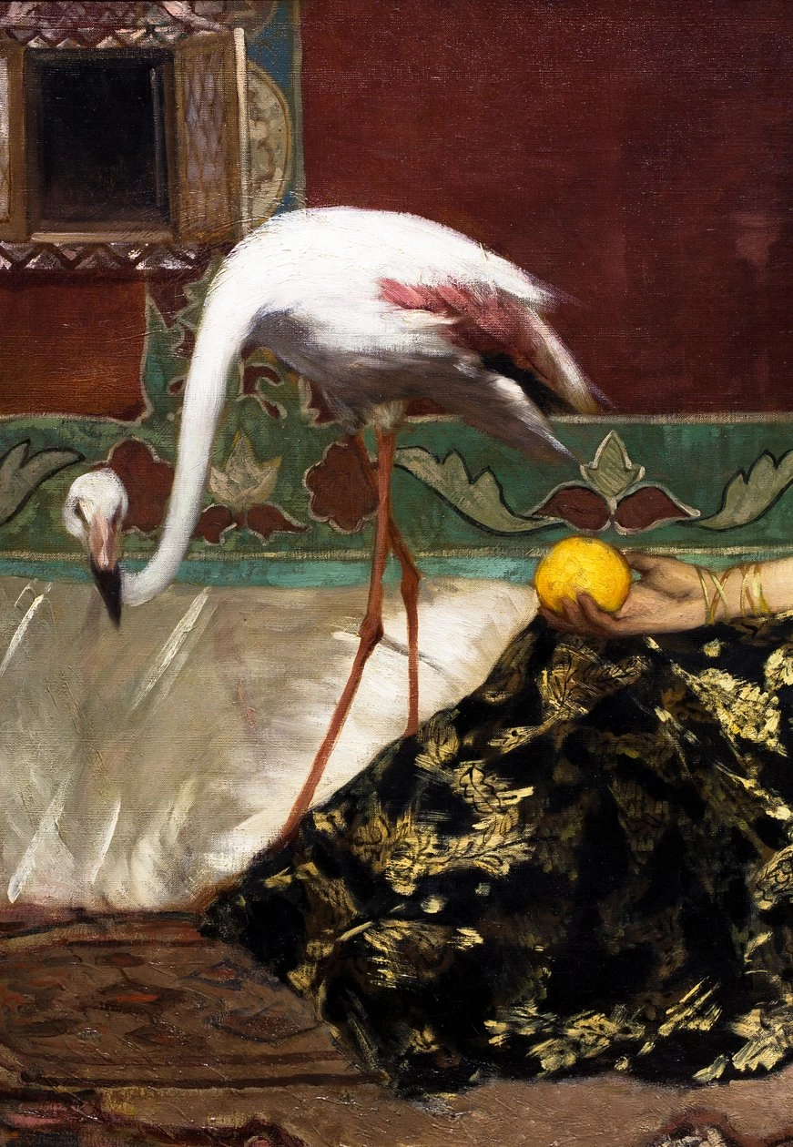 Jean - Joseph Benjamin, Constant, Il fenicottero rosa, Montreal Museum of Fine Arts, dettaglio 1